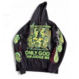 LRG Black and Green Graphic Bomber Jacket